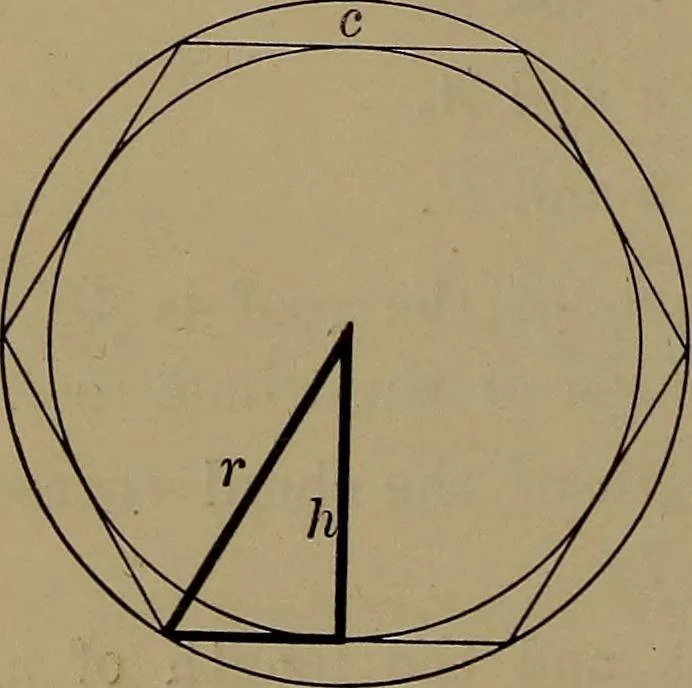 An illustration from Trigonometry, surveying and navigation, 1903, leaf 23