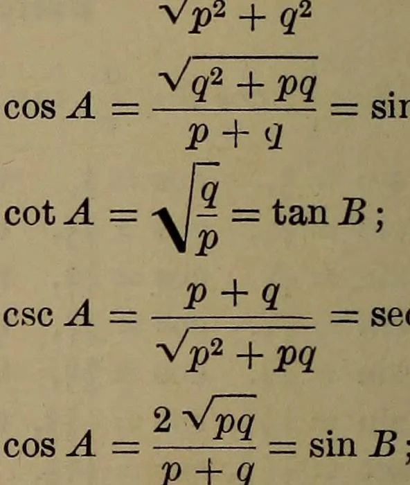 An illustration from Trigonometry, surveying and navigation, 1903, leaf 411