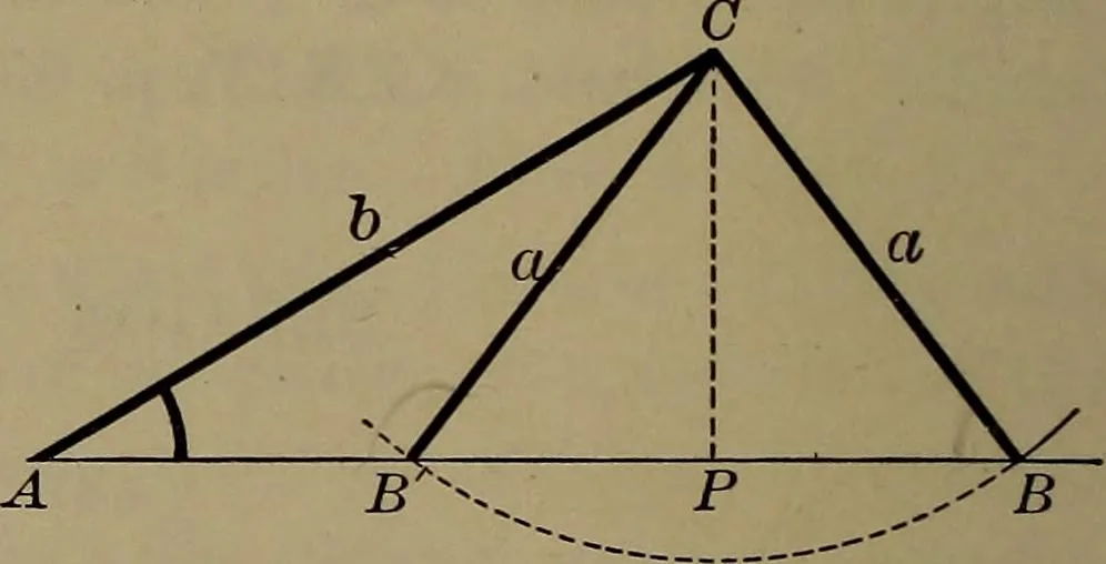 An illustration from Trigonometry, surveying and navigation, 1903, leaf 61