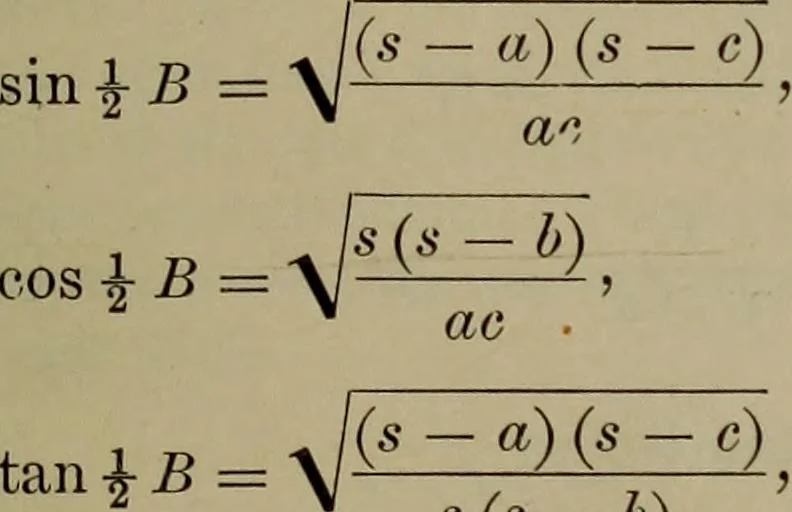 An illustration from Trigonometry, surveying and navigation, 1903, leaf 70