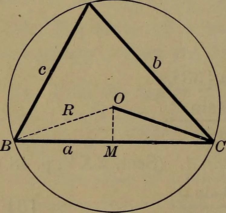 An illustration from Trigonometry, surveying and navigation, 1903, leaf 75
