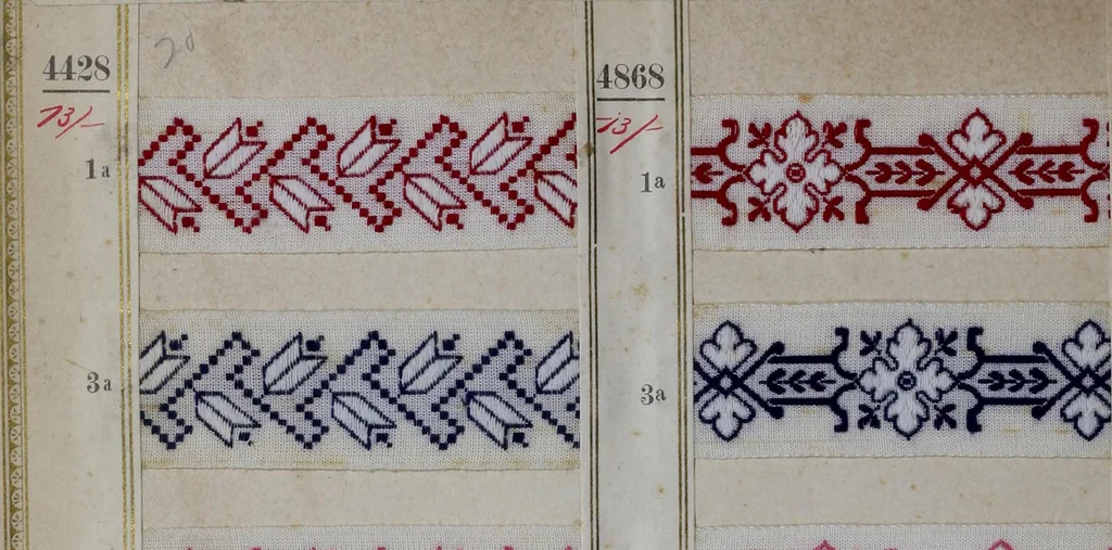 An illustration from [Trims and edgings, 1875, leaf 21
