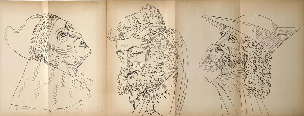 An illustration from Trionfo e danza della morte; o, Danza macabra a Clusone; Dogma della morte a Pisogne nella provincia di Bergamo, 1859, leaf 38