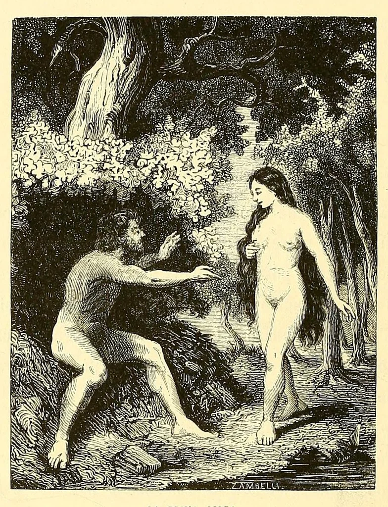 An illustration from Trionfo e danza della morte; o, Danza macabra a Clusone; Dogma della morte a Pisogne nella provincia di Bergamo, 1859, leaf 74