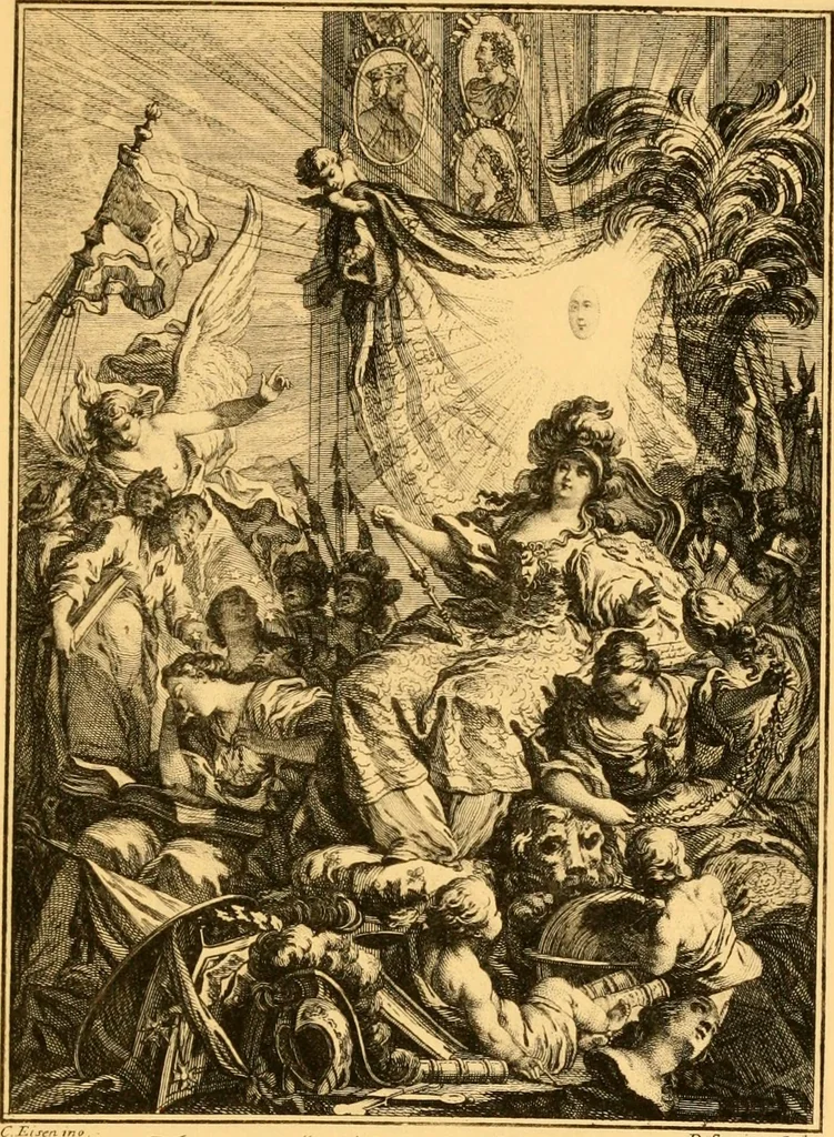 An illustration from A trio of eighteenth century French engravers of portraits in miniature. Ficquet, Savart, Grateloup, 1899, leaf 94
