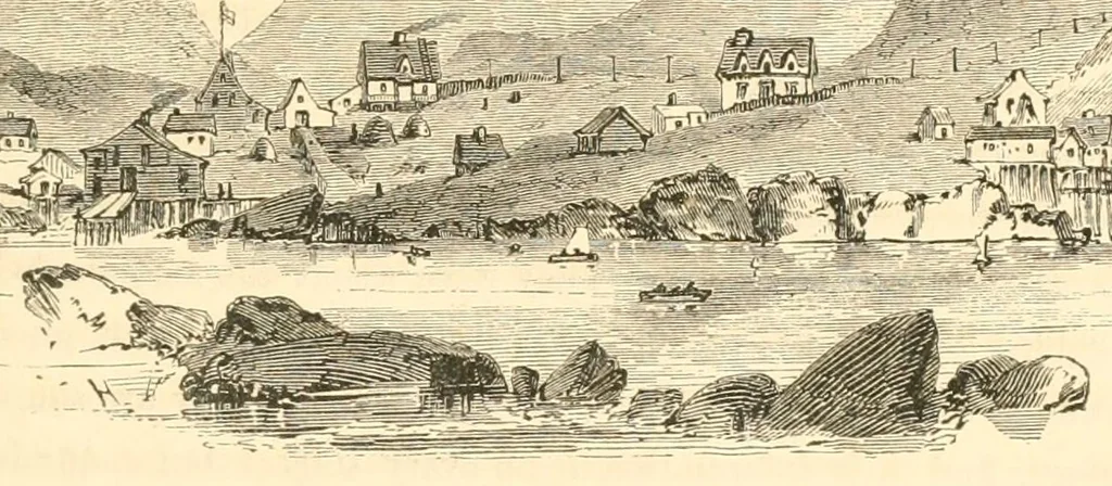 An illustration from A trip to Newfoundland; its scenery and fisheries; with an account of the laying of the submarine telegraph cable, 1855, leaf 77