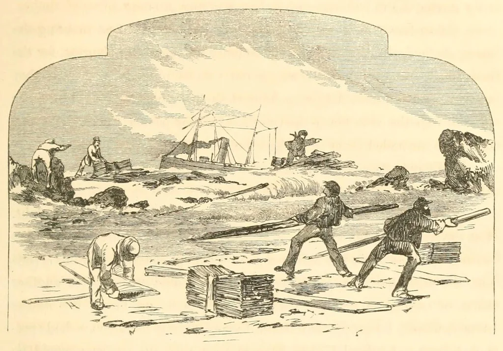 An illustration from A trip to Newfoundland; its scenery and fisheries; with an account of the laying of the submarine telegraph cable, 1855, leaf 93