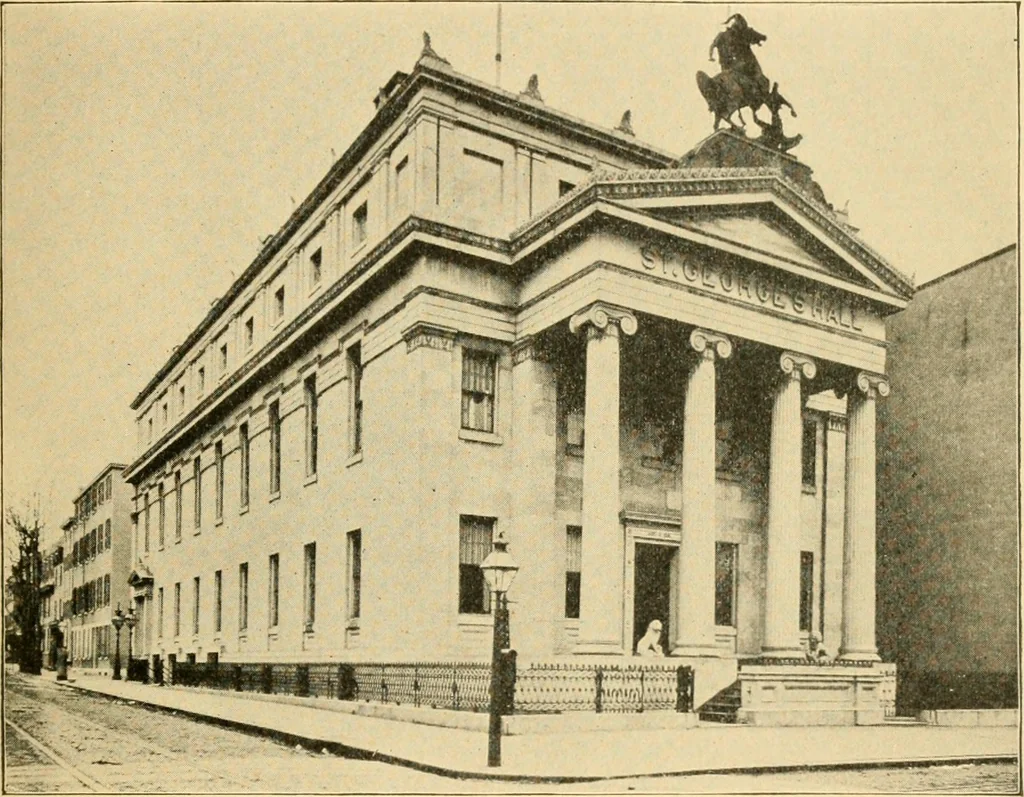 An illustration from Triumphs and wonders of the 19th century, the true mirror of a phenomenal era, a volume of original, entertaining and instructive historic and descriptive writings, showing the many and marvellous achievements which distinguish an hundred years of material, intellectual, social and moral progress .., 1899, leaf 202