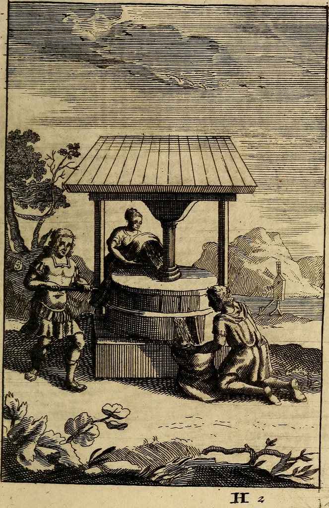 An illustration from Triumphus amoris, de cunctis universi hujus incolis actus, emblematibus ac symbolis Latinis, Italicis, Gallicis, Germanicis, oculis exhibitus. : Oder: Die über den gantzen Erd-cräisz triumphirende Liebe, in nachdencklichen Sinn-bildern neben sehr curiosen lateinischen, italianischen, französischen und teutschen Bey-sprüchen auch kurtzweiligen Versen fürgestellet, 1695, leaf 66