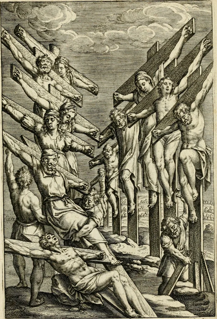 An illustration from Trivmphus Iesu Christi crucifixi, 1608, leaf 108