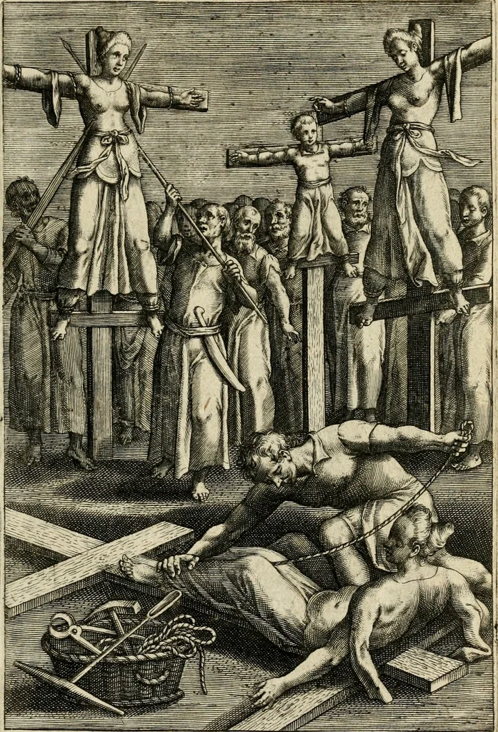 An illustration from Trivmphus Iesu Christi crucifixi, 1608, leaf 150