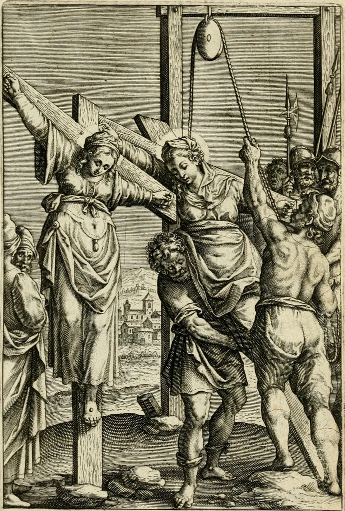 An illustration from Trivmphus Iesu Christi crucifixi, 1608, leaf 38