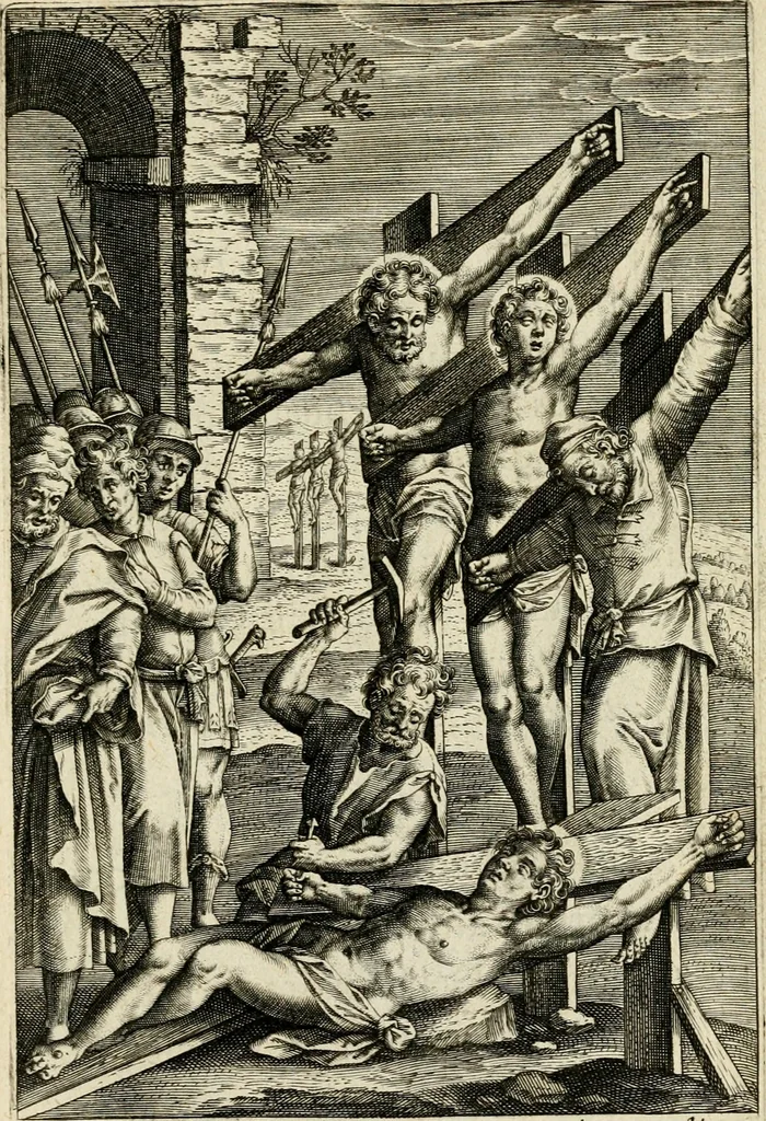 An illustration from Trivmphus Iesu Christi crucifixi, 1608, leaf 46