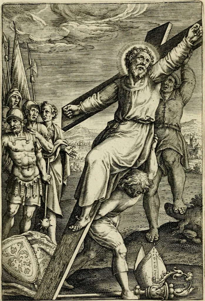 An illustration from Trivmphus Iesu Christi crucifixi, 1608, leaf 48
