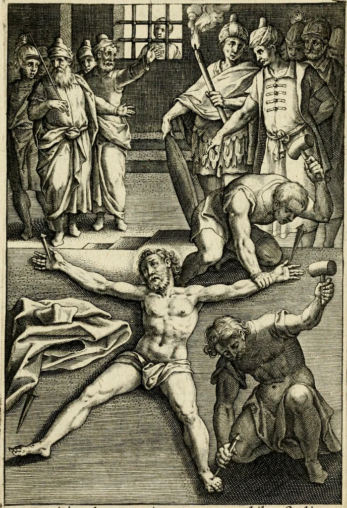 An illustration from Trivmphus Iesu Christi crucifixi, 1608, leaf 66