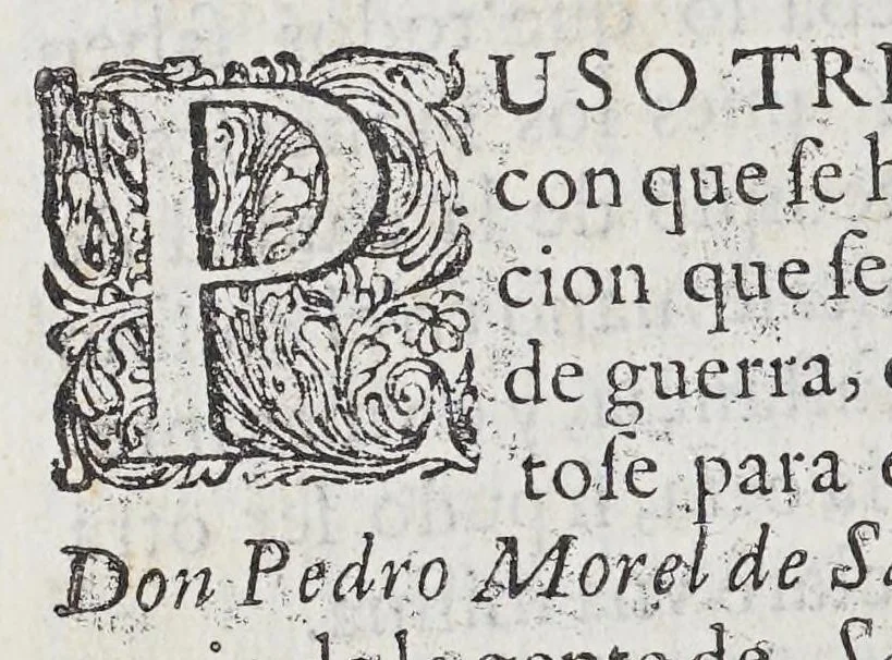 An illustration from Trofeo de la justicia española en el castigo de la alevosia francesa : que al abrigo de la armada de Barlovento, executaron los lanzeros de la isla de Santo Domingo, en los que de aquella nacion ocupan sus costas. Debido todo à providentes ordenes del ex[celentissi]mo señor d[on] Gaspar de Sandoval Cerda Silva y Mendoza, conde de Galve, virrey de la Nueva-Espanã., 1691, leaf 32