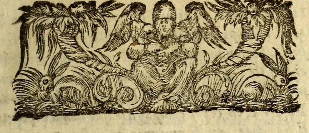 An illustration from Trois discours pour la religion catholique: des miracles: des saints: & des images. ..., 1600, leaf 9