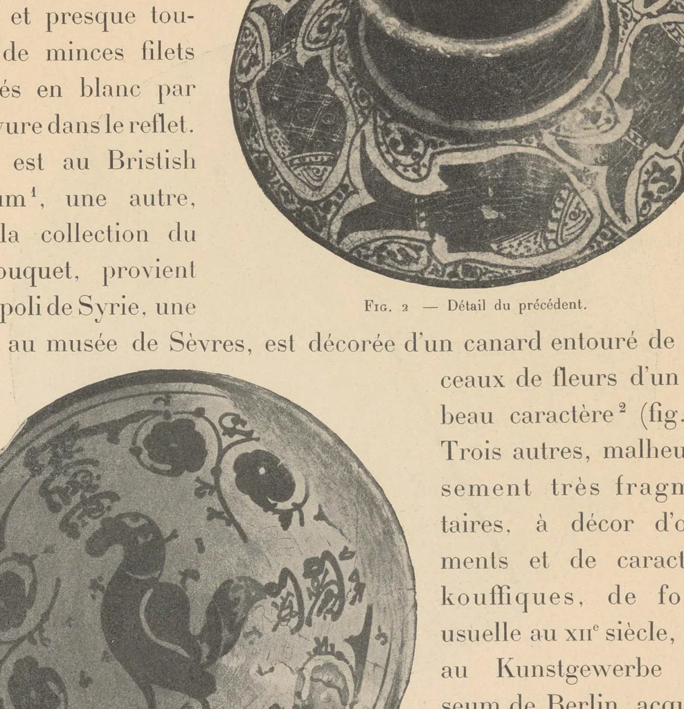 An illustration from Trois faïences orientales lustrées au Musée du Louvre .., 1906, leaf 7