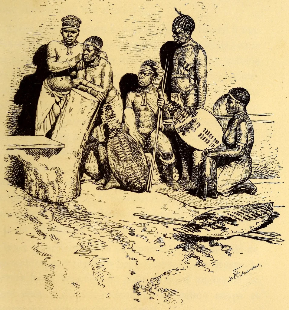 An illustration from Trois mois chez les Zoulous et les derniers jours du Prince impérial, 1879, leaf 199
