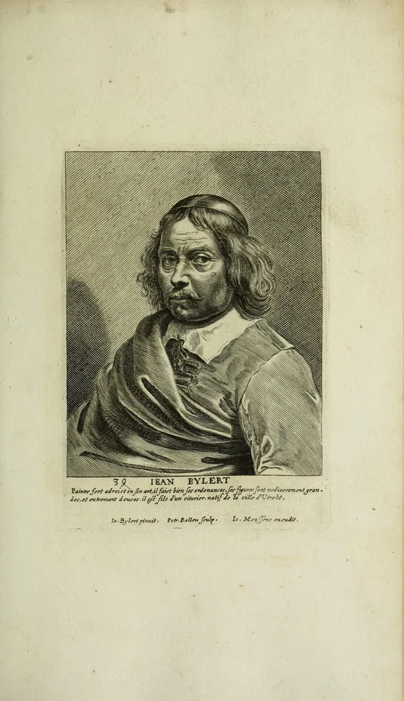 An illustration from The true effigies of the most eminent painters, and other famous artists that have flourished in Europe. Curiously engraven on copper-plates. Together with an account of the time when they lived, the most remarkable passages of their lives, and most considerable works. Very useful for all such gentlemen as are lovers of art and ingenuity, 1694, leaf 109