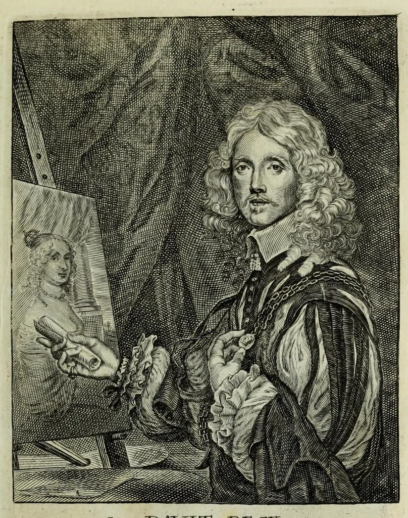 An illustration from The true effigies of the most eminent painters, and other famous artists that have flourished in Europe. Curiously engraven on copper-plates. Together with an account of the time when they lived, the most remarkable passages of their lives, and most considerable works. Very useful for all such gentlemen as are lovers of art and ingenuity, 1694, leaf 129