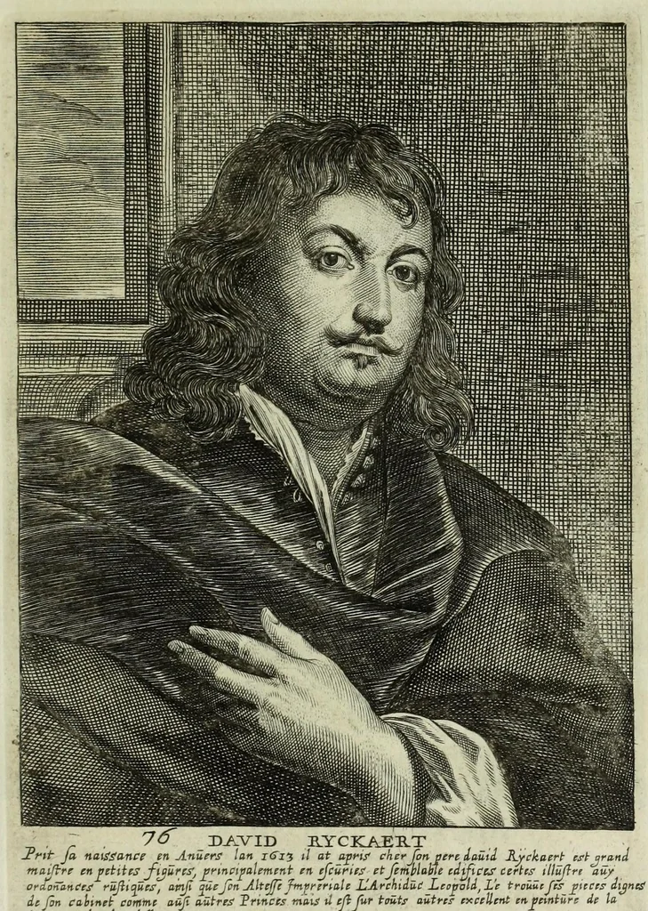An illustration from The true effigies of the most eminent painters, and other famous artists that have flourished in Europe. Curiously engraven on copper-plates. Together with an account of the time when they lived, the most remarkable passages of their lives, and most considerable works. Very useful for all such gentlemen as are lovers of art and ingenuity, 1694, leaf 179