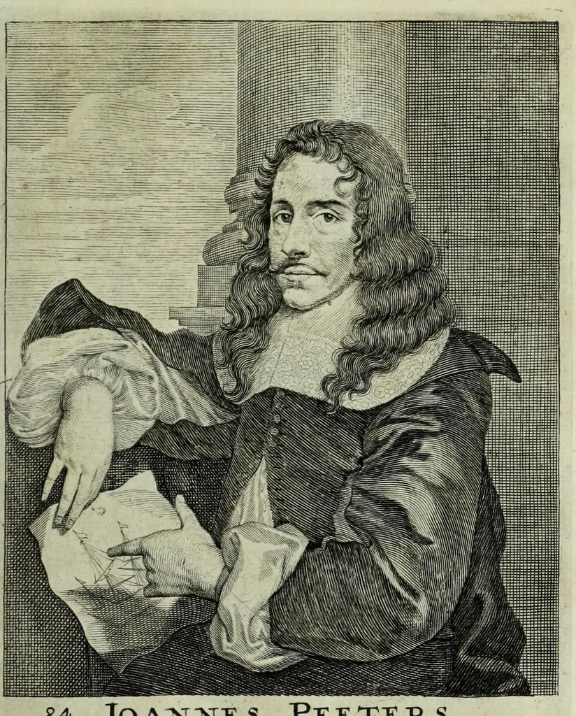 An illustration from The true effigies of the most eminent painters, and other famous artists that have flourished in Europe. Curiously engraven on copper-plates. Together with an account of the time when they lived, the most remarkable passages of their lives, and most considerable works. Very useful for all such gentlemen as are lovers of art and ingenuity, 1694, leaf 195