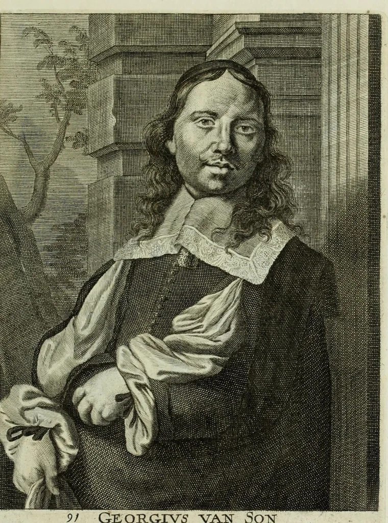 An illustration from The true effigies of the most eminent painters, and other famous artists that have flourished in Europe. Curiously engraven on copper-plates. Together with an account of the time when they lived, the most remarkable passages of their lives, and most considerable works. Very useful for all such gentlemen as are lovers of art and ingenuity, 1694, leaf 209