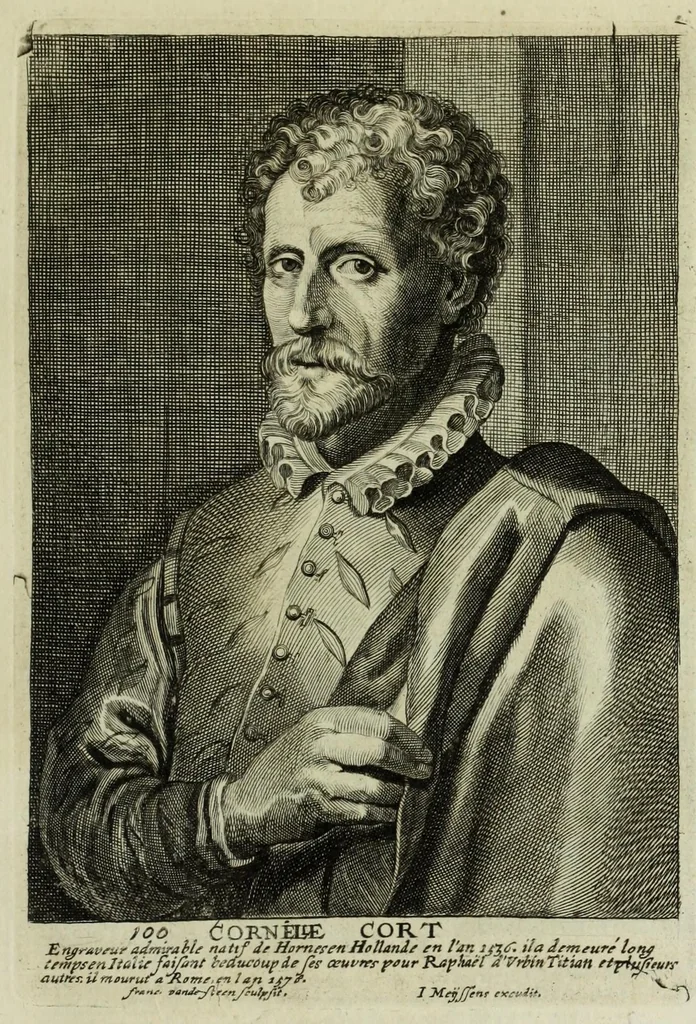 An illustration from The true effigies of the most eminent painters, and other famous artists that have flourished in Europe. Curiously engraven on copper-plates. Together with an account of the time when they lived, the most remarkable passages of their lives, and most considerable works. Very useful for all such gentlemen as are lovers of art and ingenuity, 1694, leaf 227