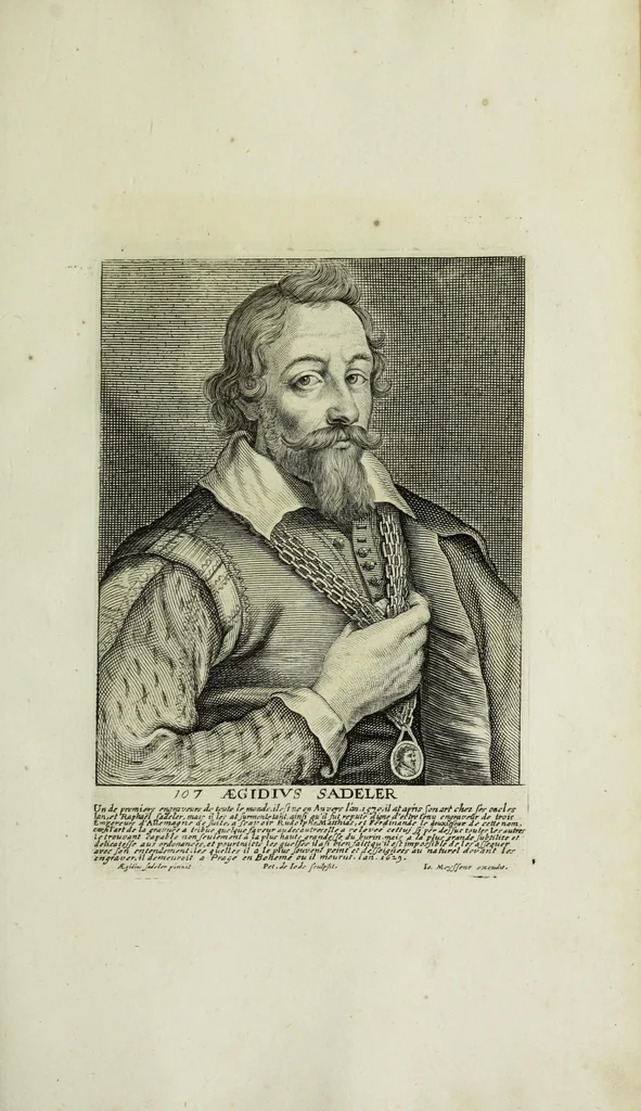 An illustration from The true effigies of the most eminent painters, and other famous artists that have flourished in Europe. Curiously engraven on copper-plates. Together with an account of the time when they lived, the most remarkable passages of their lives, and most considerable works. Very useful for all such gentlemen as are lovers of art and ingenuity, 1694, leaf 241