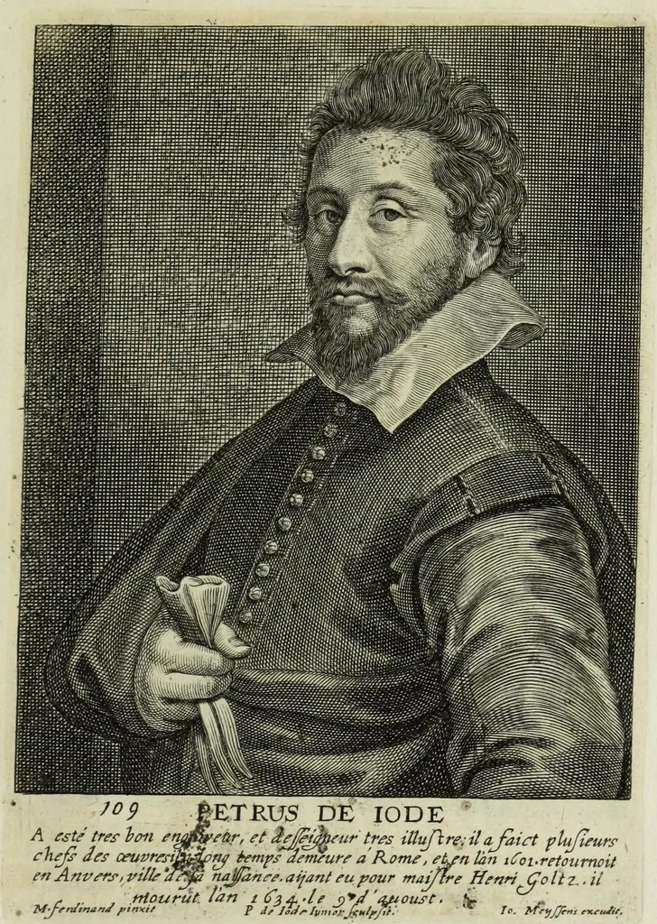 An illustration from The true effigies of the most eminent painters, and other famous artists that have flourished in Europe. Curiously engraven on copper-plates. Together with an account of the time when they lived, the most remarkable passages of their lives, and most considerable works. Very useful for all such gentlemen as are lovers of art and ingenuity, 1694, leaf 245