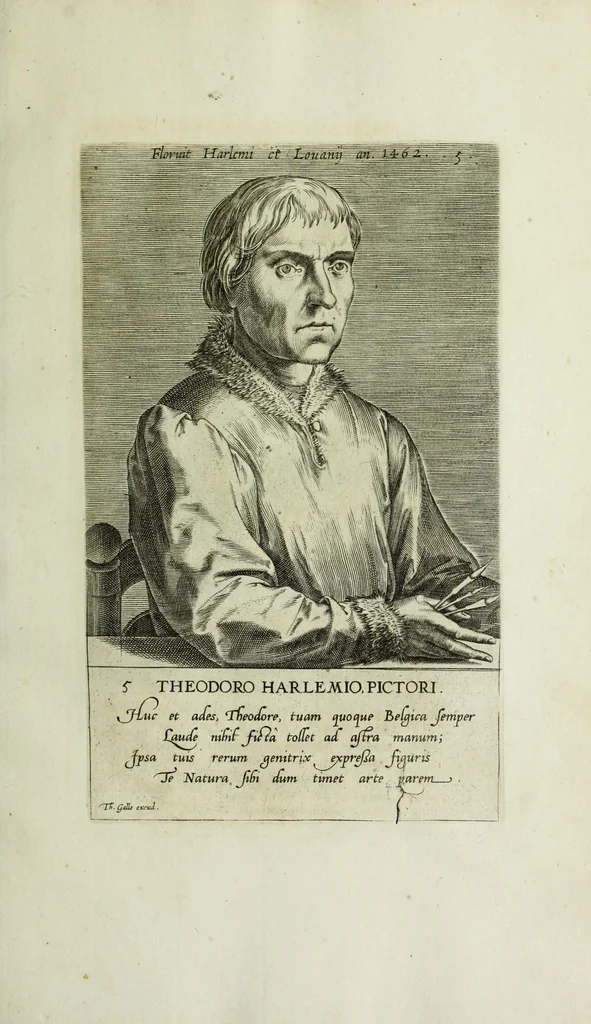 An illustration from The true effigies of the most eminent painters, and other famous artists that have flourished in Europe. Curiously engraven on copper-plates. Together with an account of the time when they lived, the most remarkable passages of their lives, and most considerable works. Very useful for all such gentlemen as are lovers of art and ingenuity, 1694, leaf 43