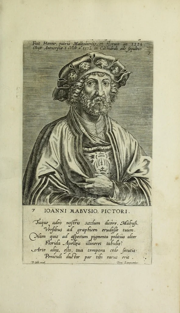 An illustration from The true effigies of the most eminent painters, and other famous artists that have flourished in Europe. Curiously engraven on copper-plates. Together with an account of the time when they lived, the most remarkable passages of their lives, and most considerable works. Very useful for all such gentlemen as are lovers of art and ingenuity, 1694, leaf 47