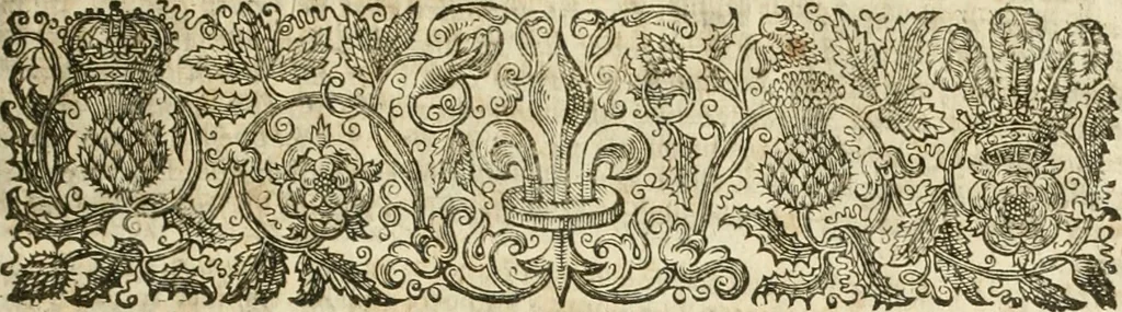 An illustration from A true & faithful relation of what passed for many yeers between Dr. John Dee ... and some spirits : tending (had it succeeded) to a general alteration of most states and kingdomes in the world : his private conferences with Rodolphe Emperor of Germany, Stephen K. of Poland, and divers other princes about it : the particulars of his cause, as it was agitated in the Emperors court, by the Pope's intervention : his banishment and restoration in part : as also the letters of sundry great men and princes (some whereof were present at some of these conferences and apparitions of spirits) to the said D. Dee : out of the original copy, written with Dr. Dees own hand, kept in the library of Sir Tho. Cotton ... : with a preface confirming the reality (as to the point of spirits) of this relation, and shewing the several good uses that a sober Christian may make of all, 1659, leaf 346