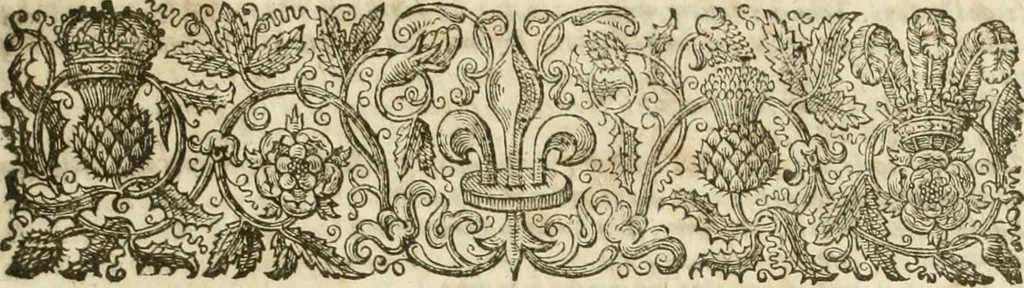 An illustration from A true & faithful relation of what passed for many yeers between Dr. John Dee ... and some spirits : tending (had it succeeded) to a general alteration of most states and kingdomes in the world : his private conferences with Rodolphe Emperor of Germany, Stephen K. of Poland, and divers other princes about it : the particulars of his cause, as it was agitated in the Emperors court, by the Pope's intervention : his banishment and restoration in part : as also the letters of sundry great men and princes (some whereof were present at some of these conferences and apparitions of spirits) to the said D. Dee : out of the original copy, written with Dr. Dees own hand, kept in the library of Sir Tho. Cotton ... : with a preface confirming the reality (as to the point of spirits) of this relation, and shewing the several good uses that a sober Christian may make of all, 1659, leaf 402