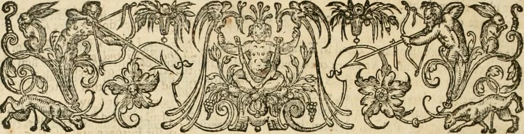 An illustration from A true & faithful relation of what passed for many yeers between Dr. John Dee ... and some spirits : tending (had it succeeded) to a general alteration of most states and kingdomes in the world : his private conferences with Rodolphe Emperor of Germany, Stephen K. of Poland, and divers other princes about it : the particulars of his cause, as it was agitated in the Emperors court, by the Pope's intervention : his banishment and restoration in part : as also the letters of sundry great men and princes (some whereof were present at some of these conferences and apparitions of spirits) to the said D. Dee : out of the original copy, written with Dr. Dees own hand, kept in the library of Sir Tho. Cotton ... : with a preface confirming the reality (as to the point of spirits) of this relation, and shewing the several good uses that a sober Christian may make of all, 1659, leaf 411
