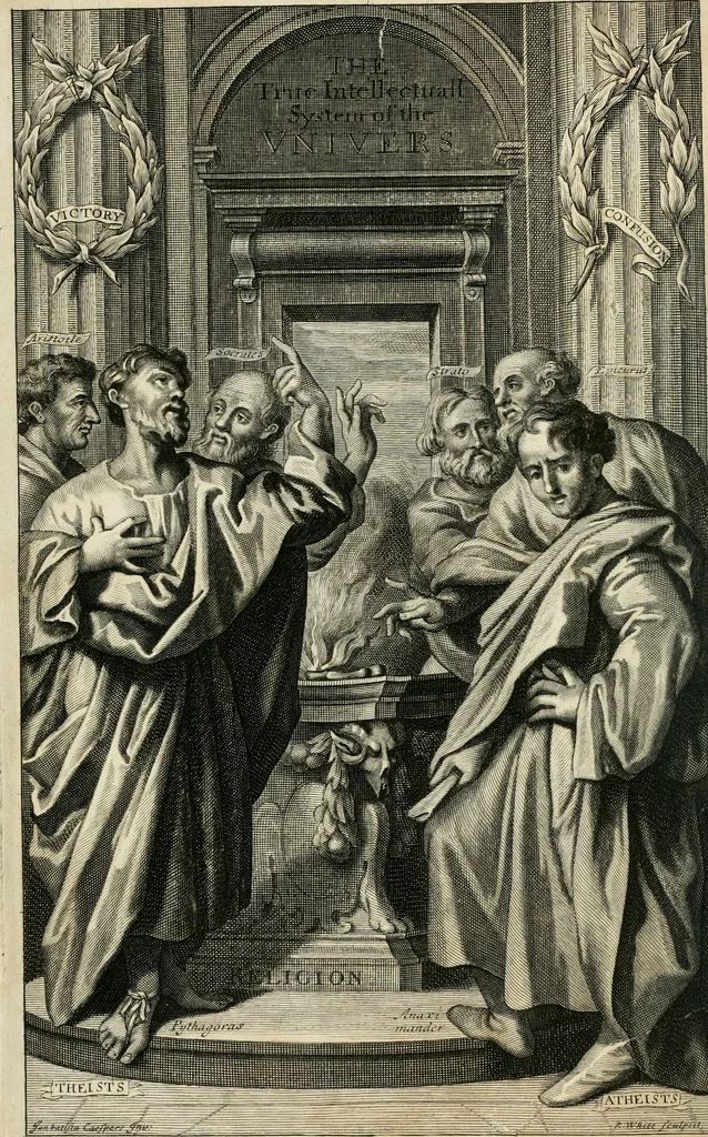 An illustration from The true intellectual system of the universe : the first part; wherein, all the reason and philosophy of atheism is confuted; and its impossibility demonstrated, 1678, leaf 7