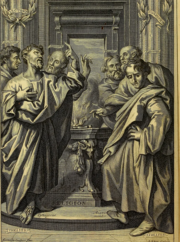 An illustration from The true intellectual system of the universe : the first part; wherein, all the reason and philosophy of atheism is confuted; and its impossibility demonstrated, 1678, leaf 7