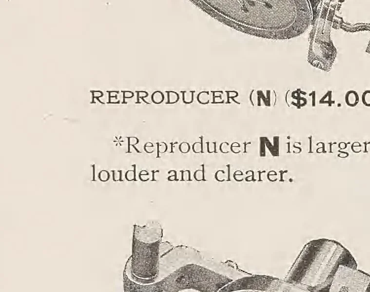 An illustration from A true mirror of sound : Bettini micro-phonograph, micro-diaphragms for phonograph and graphophone, Bettini celebrated "opera musical records" and autograph-records of world famous artists, 1900, leaf 4