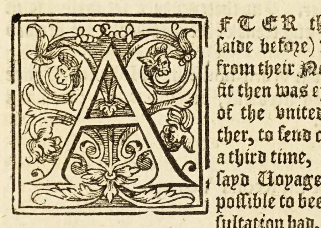 An illustration from The true and perfect description of three voyages, so strange and woonderfull, that the like hath neuer been heard of before ... by the ships of Holland and Zeland, on the North sides of Norway, Muscouia and Tartaria, towards the kingdomes of Cathaia & China; shewing the discouerie of the straights of Weigates, Noua Zembla, and ... Greenland ., 1609, leaf 52