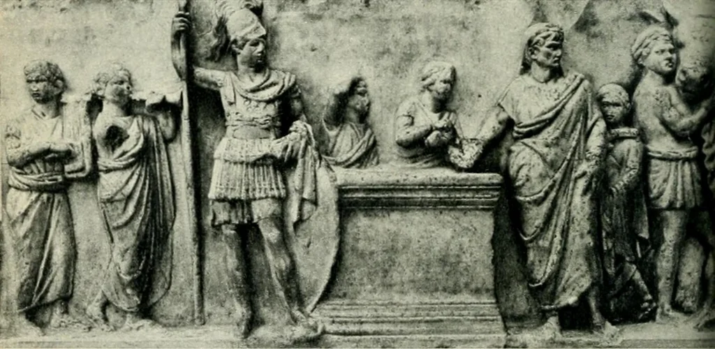 An illustration from Étrusques -- Rome, 1900, leaf 195