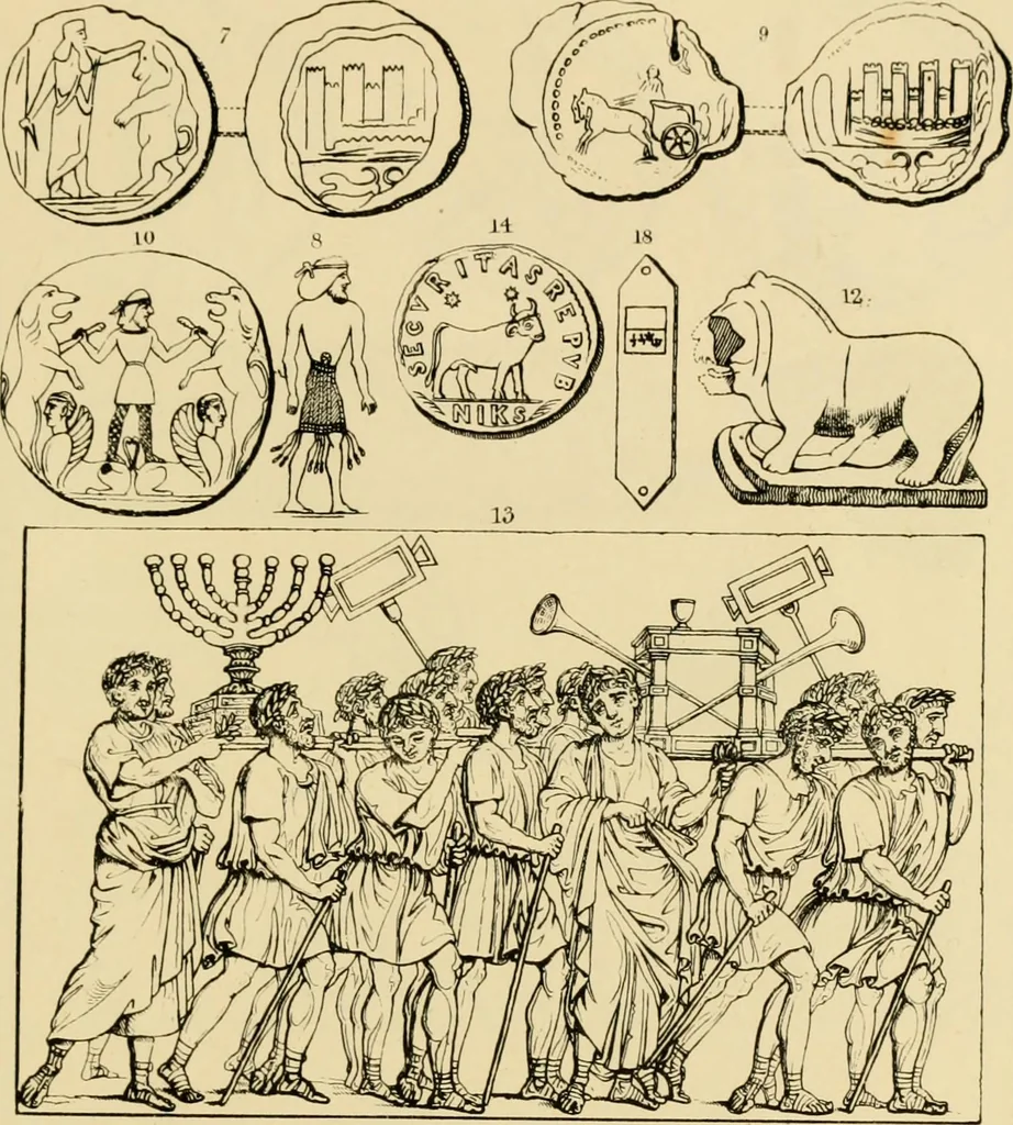 An illustration from The truth of revelation : demonstrated by an appeal to existing monuments, sculptures, gems, coins, and medals, 1840, leaf 398