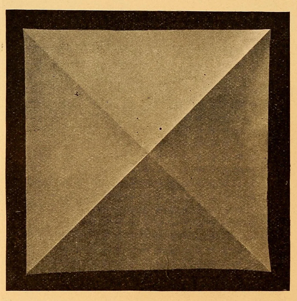 An illustration from T. Sundara Row's Geometric exercises in paper folding, 1905, leaf 24