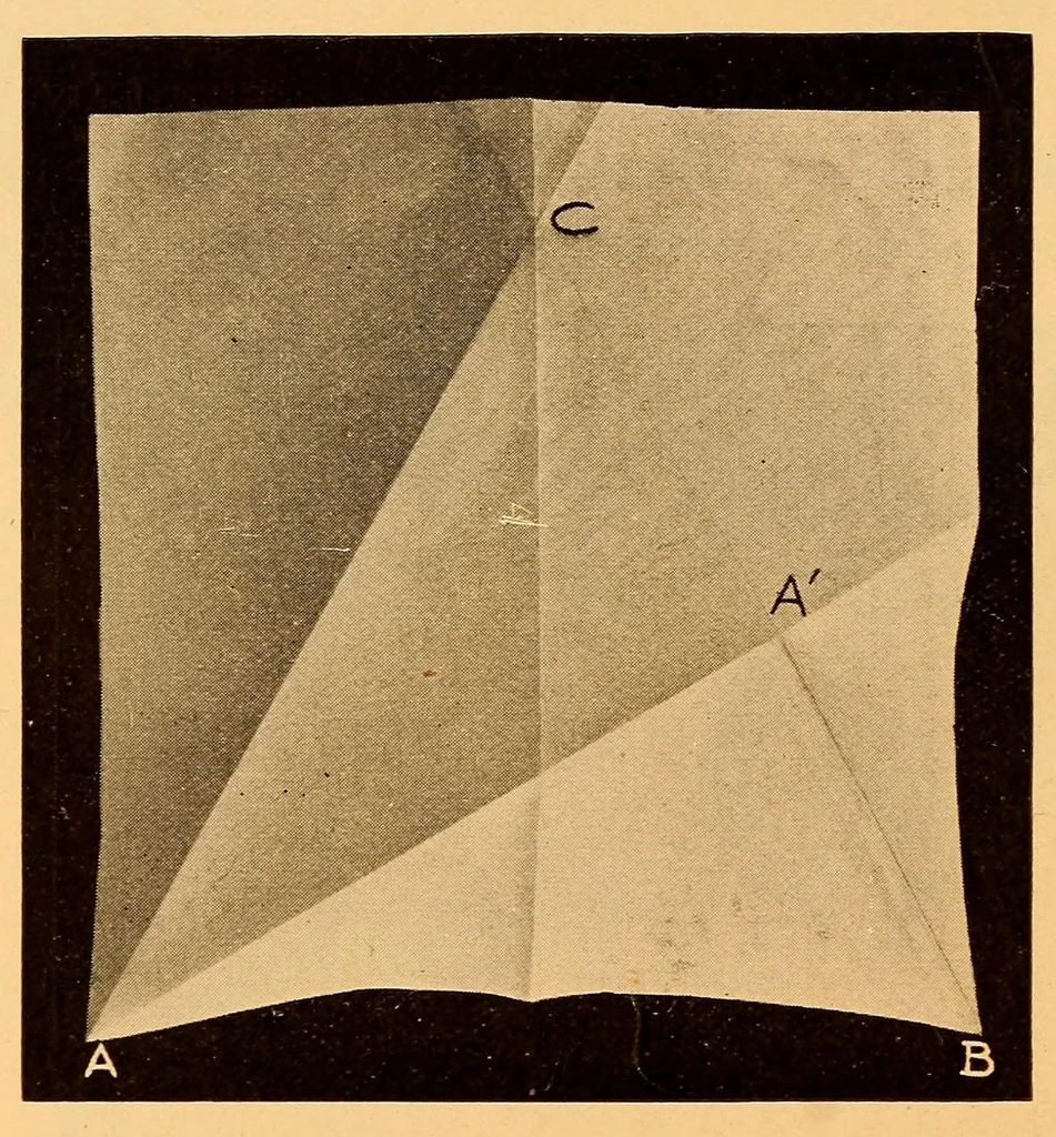 An illustration from T. Sundara Row's Geometric exercises in paper folding, 1905, leaf 30