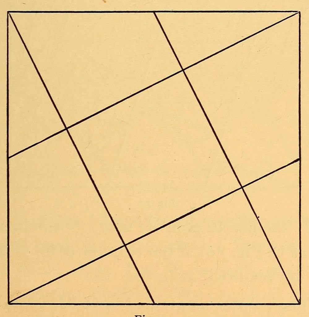 An illustration from T. Sundara Row's Geometric exercises in paper folding, 1905, leaf 45