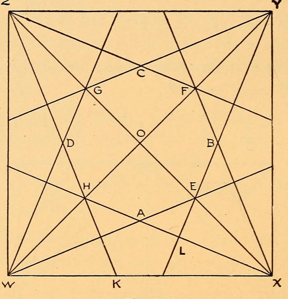 An illustration from T. Sundara Row's Geometric exercises in paper folding, 1905, leaf 62