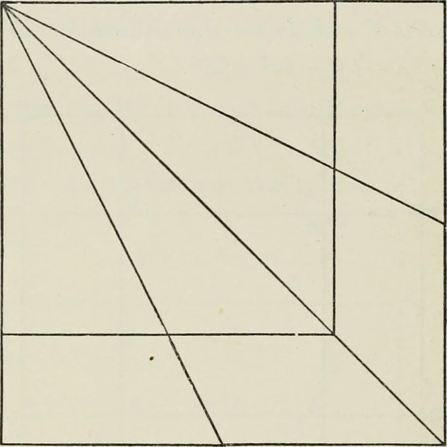 An illustration from T. Sundara Row's geometric exercises in paper folding. Edited and rev. by Wooster Woodruff Beman and David Eugene Smith, 1901, leaf 37