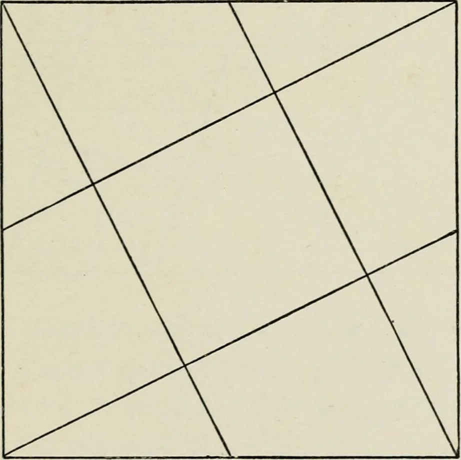 An illustration from T. Sundara Row's geometric exercises in paper folding. Edited and rev. by Wooster Woodruff Beman and David Eugene Smith, 1901, leaf 44