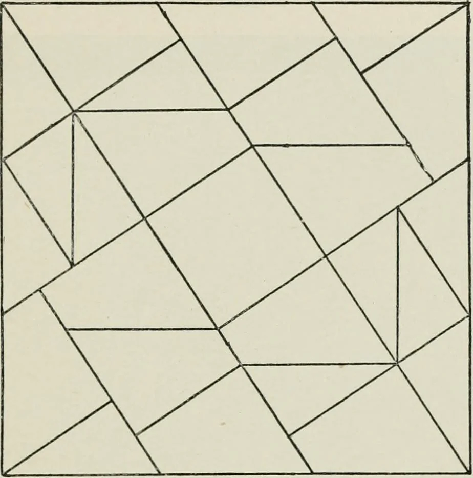 An illustration from T. Sundara Row's geometric exercises in paper folding. Edited and rev. by Wooster Woodruff Beman and David Eugene Smith, 1901, leaf 46