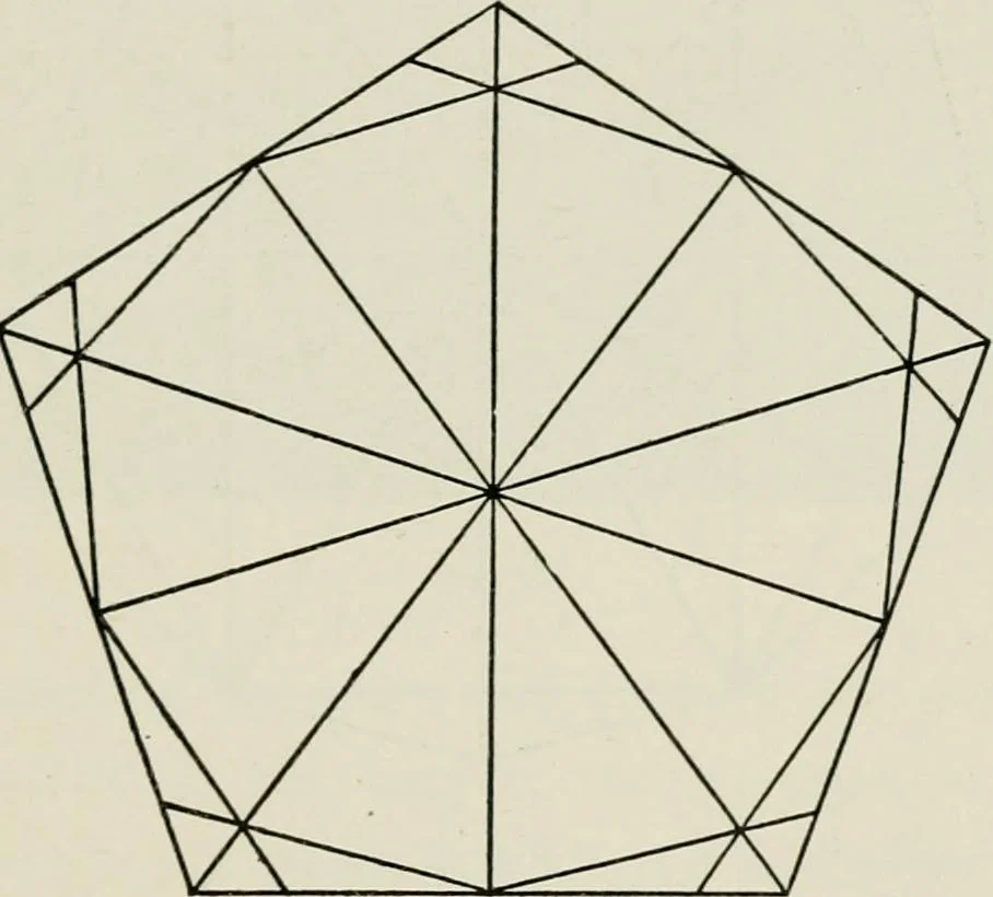 An illustration from T. Sundara Row's geometric exercises in paper folding. Edited and rev. by Wooster Woodruff Beman and David Eugene Smith, 1901, leaf 66